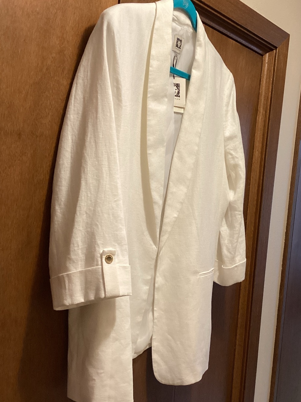 Anne Klein Ivory Shawl-Collar Blazer size L